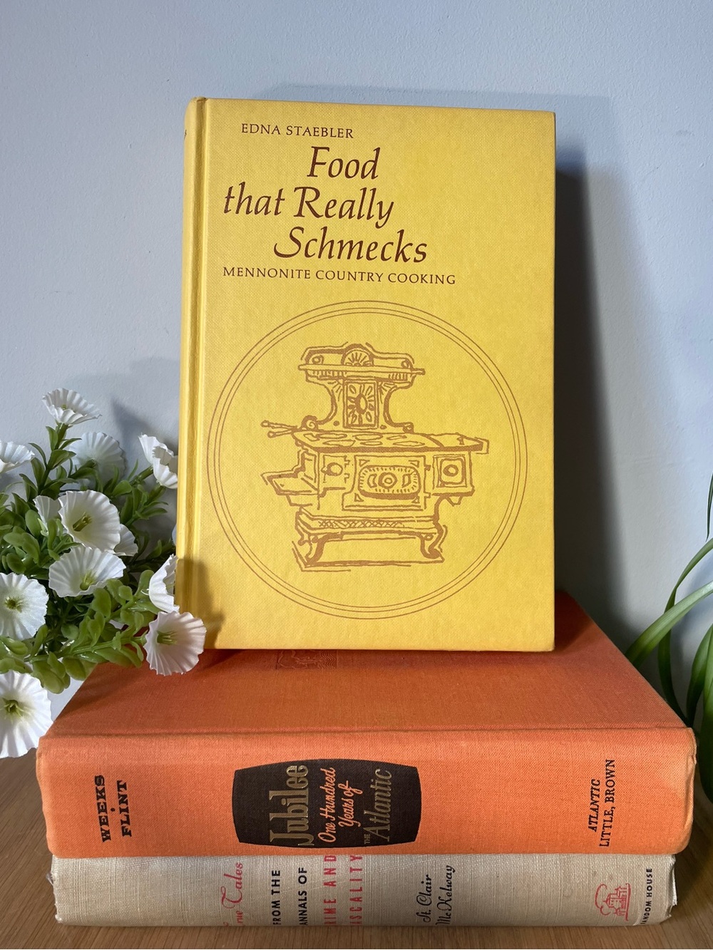 Vintage 1960s Food That Really Schmecks Mennonite Yellow Hardcover Cookbook
